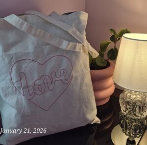 Handmade Love Organic Cotton Tote Bag
